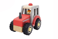 CALM & BREEZY TRACTOR WITH RUBBER WHEELS RED