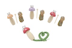 WOODEN MUSHROOM KNITTING NANCY CRAFT KIT