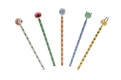 WOODEN SPRING INSECT MULTI COLOUR PENCIL