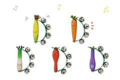 WOODEN VEGGIE HANDBELL PACK OF 5
