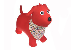 BOUNCY RIDER RED DOG W SCARF