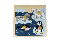 POLAR ANIMAL LARGE PEG PUZZLE