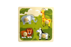 SAFARI ANIMAL LARGE PEG PUZZLE