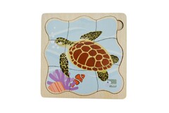 BUSH BUDDIES GREEN SEA TURTLE LIFE CYCLE LAYER PUZZLE