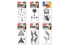 PRICE FOR 6 ASSORTED TEMPORARY TATTOO PARTY ROCK 