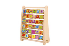 ALPHABET BLOCKS ABACUS NATURAL