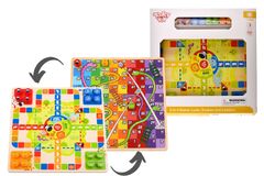 2 IN 1 WOODEN BOARD GAME - LUDO, SNAKES AND LADDERS