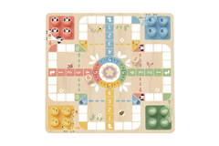 MY FOREST FRIENDS 2 IN 1 WOODEN BOARD GAME - LUDO, SNAKES AND LADDERS