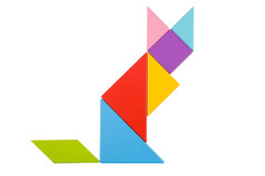 TANGRAM PLAY WOODEN BRAINTEASER PUZZLE 