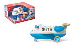 WOODEN AIRPLANE WITH SOUND AND LIGHT BLUE