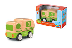 WOODEN FRICTION TRUCK RECYCLING WITH SOUND AND LIGHT