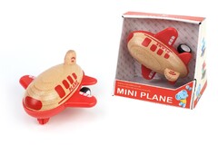WOODEN RACER PLANE AIRPLANE WITH SOUND- RED