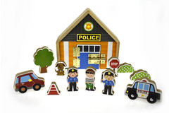 METAL LATCH PLAYSET - POLICE