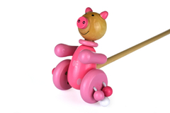 PUSH ALONG WOODEN PIG