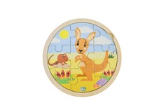 WOODEN 9PCS JIGSAW PUZZLE KANGAROO