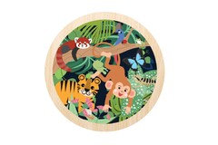 WILD BUDDIES 9PC ROUND JIGSAW PUZZLE CHEEKY MONKEY