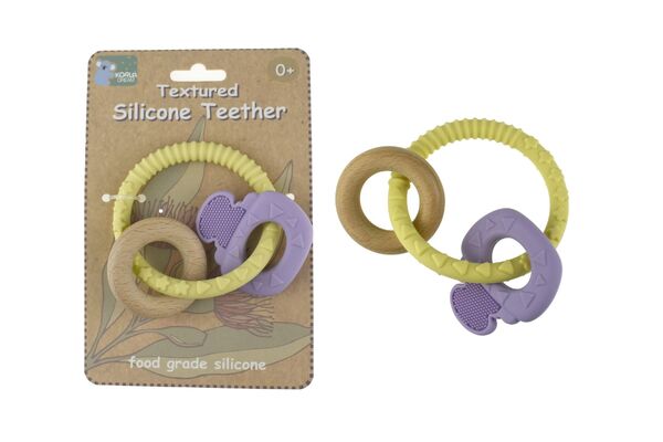 TEXTURED SILICONE KEY TEETHER-PURPLE