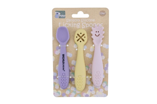 SENSORY SILICONE LICKING SPOONS-MULTICOLOUR