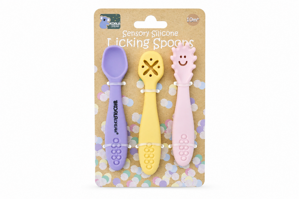 SENSORY SILICONE LICKING SPOONS-MULTICOLOUR