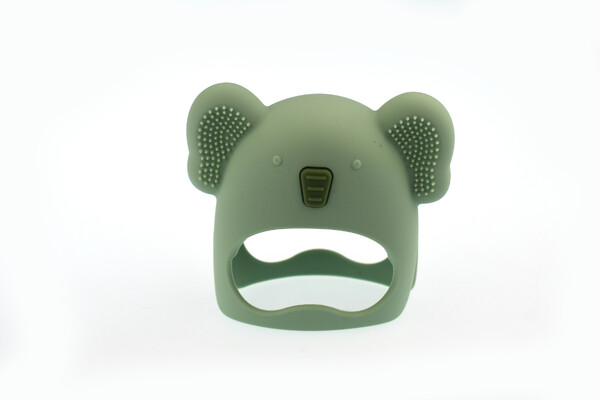 SILICONE KOALA TEETHING MITTEN - GREEN