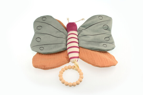 SNUGGLE PAL BELLA BUTTERFLY WITH SILICONE TEETHING RING