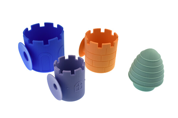 SILICONE CASTLE POUR & PLAY 4PC BATH SET