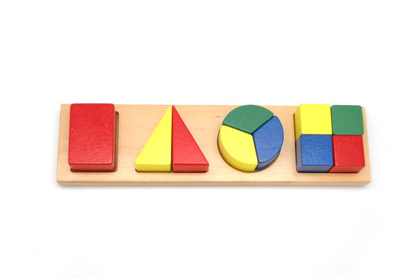 WOODEN SHAPE & FRACTION PUZZLE