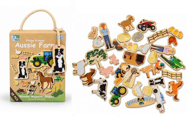 FRIDGE FRIENDS AUSSIE FARM MAGNETS 35PCS