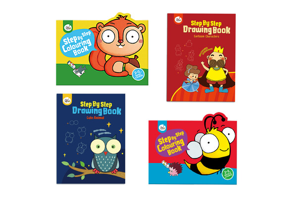 PRICE FOR 4 ASSORTED DRAWING & COLOURING BOOK