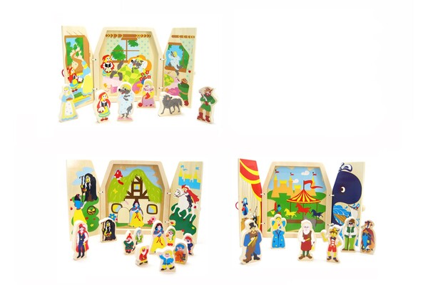 PRICE FOR 3 ASSORTED WOODEN CLASSIC INTERACTIVE STORYTELLING BOOK
