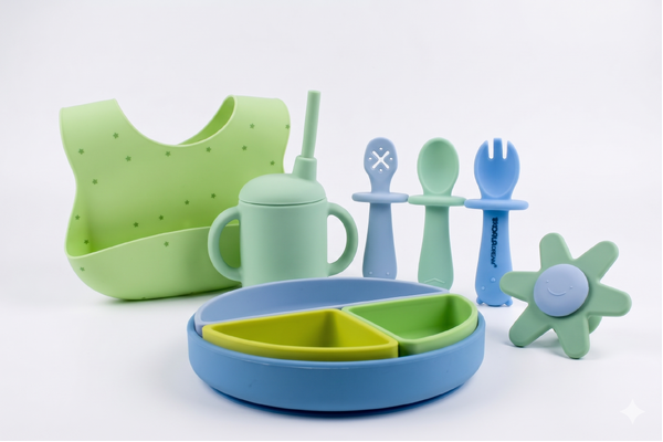 LITTLE FOODIE SILICONE SELF FEEDING DEWDROP BUNDLE