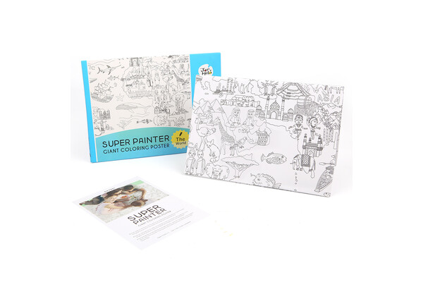 GIANT COLOURING POSTER PADS - THE WORLD