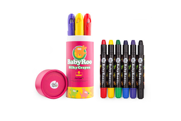 SILKY WASHABLE CRAYON -BABY ROO 6 COLORS