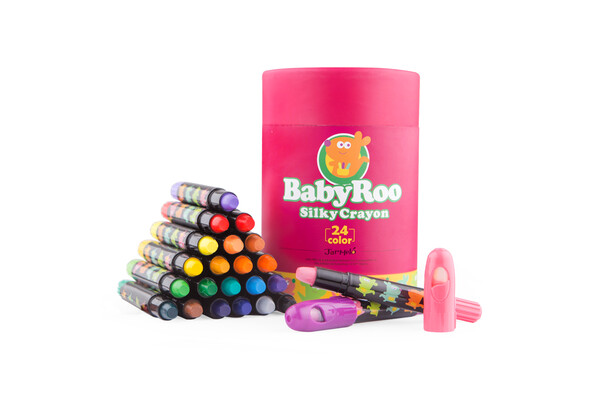 SILKY WASHABLE CRAYON -BABY ROO 24 COLORS