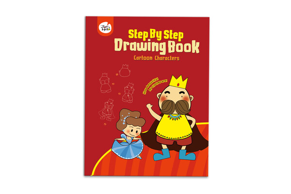DRAWING BOOK-CARTOON CHARACTERS (STEP BY STEP)