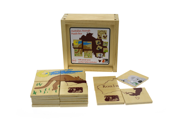 AUSTRALIAN ANIMAL PUZZLE BOX 24PCS