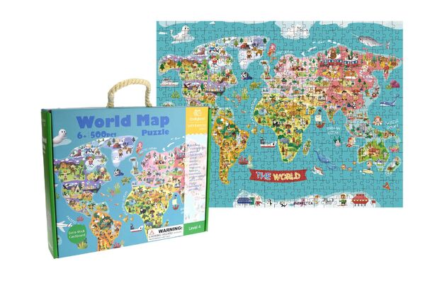 WORLD MAP JIGSAW PUZZLE 500 PCS