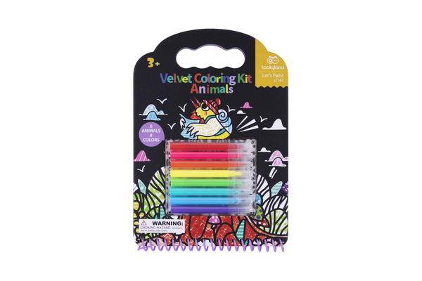 VELVET COLOURING KIT - ANIMALS