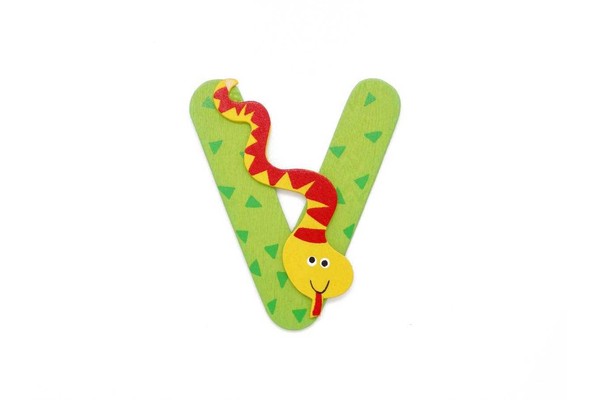 ANIMAL LETTER V GREEN