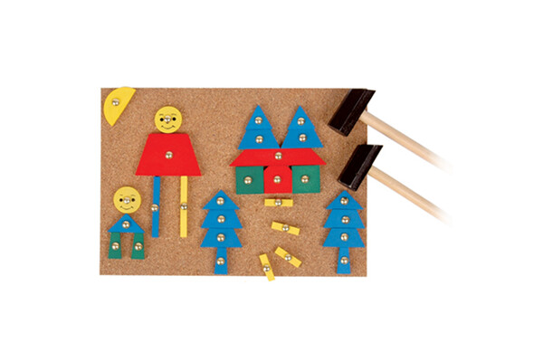 TAP A SHAPE WITH HAMMER AND NAILS