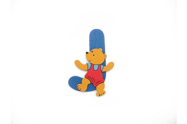 BEAR LETTER J BLUE