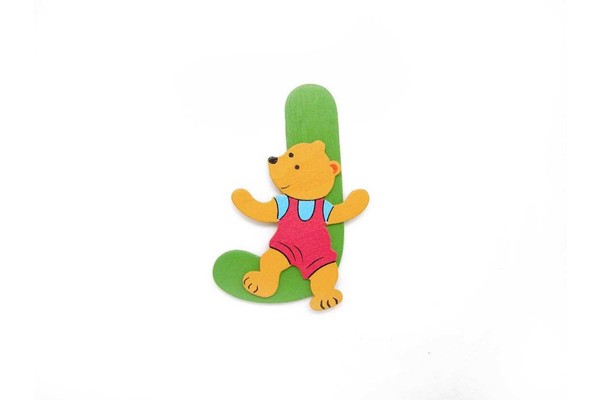 BEAR LETTER J GREEN