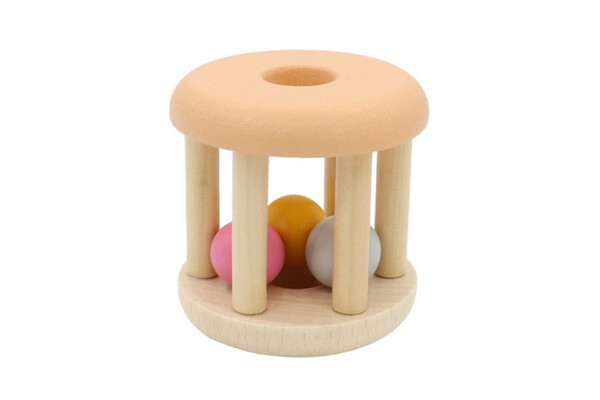 CALM & BREEZY WOODEN RATTLE PEACH