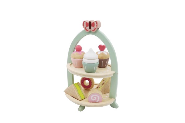 WOODEN HIGH TEA STAND PLAYSET
