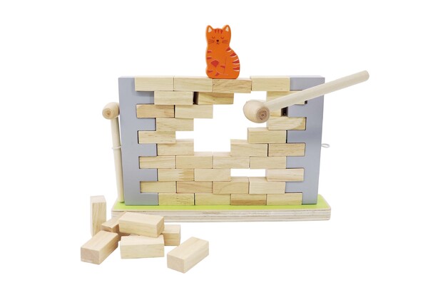 BLOCKS WOODEN JENGA WALL BOARD GAME