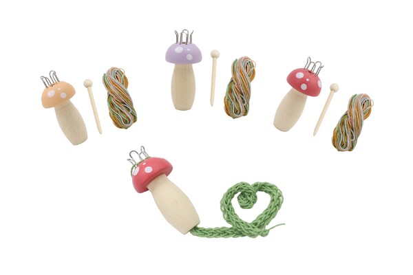 WOODEN MUSHROOM KNITTING NANCY CRAFT KIT