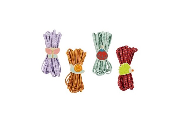 JUMPING ROPE ELASTICS WITH WOODEN SPRING ANIMAL PRICE FOR 4PCS