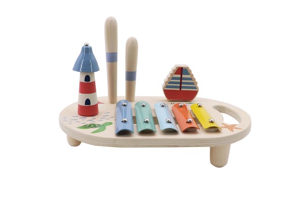 WOODEN OCEAN MUSIC TABLE