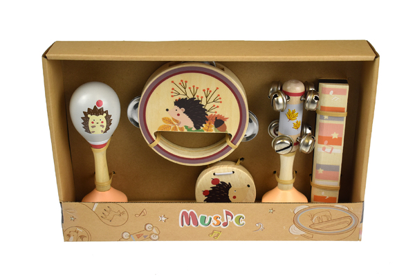 CALM & BREEZY HEDGEHOG WOODEN 5PCS MUSICAL SET