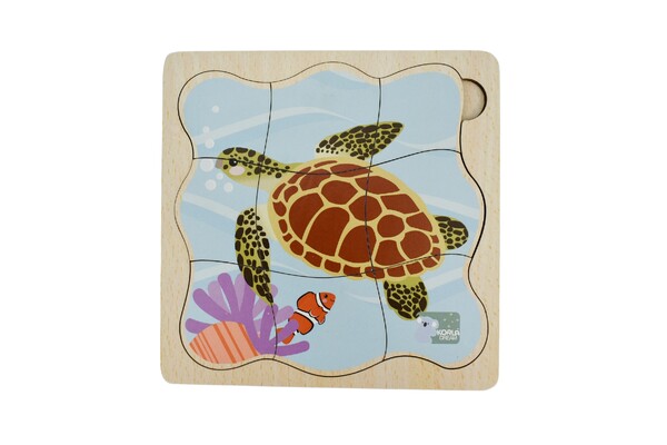 BUSH BUDDIES GREEN SEA TURTLE LIFE CYCLE LAYER PUZZLE